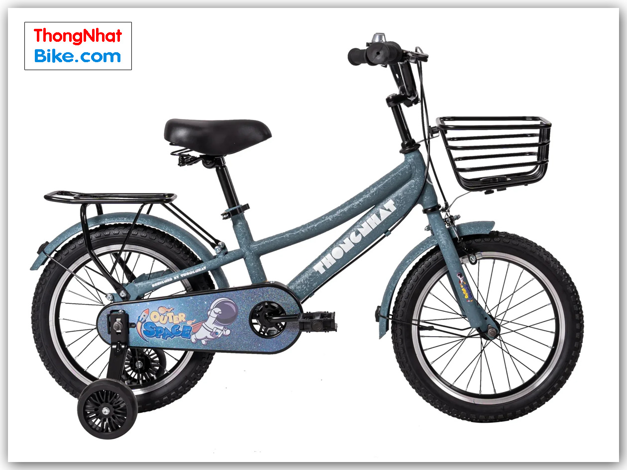 Xe đạp trẻ em Thống Nhất Space Boy màu xanh 12" 16"